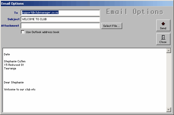 email standard letter